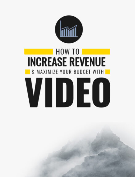 How to increase revenue and maximize your budget by Kino Mountain PDF cover with mountains and clouds.